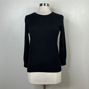 41 HAWTHORN Black MAIZY Essential Silk Crewneck Sweater PIT TO PIT 19”